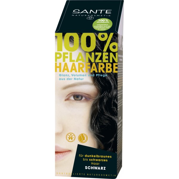 Pure Herbal juuksevärv must Sante, 100 g