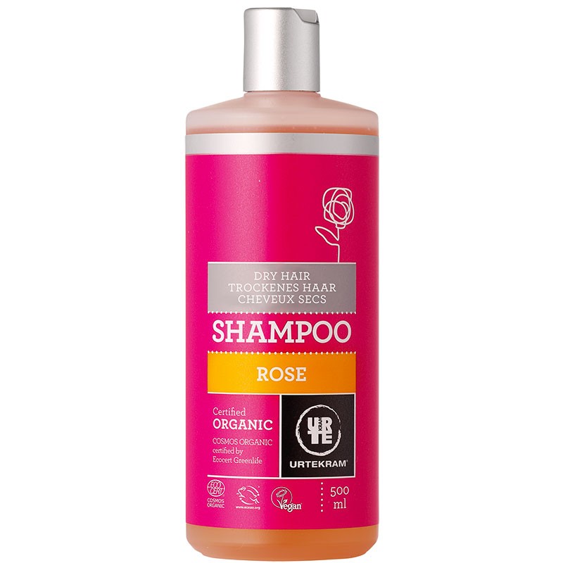 Roosi šampoon kuivadele juustele Urtekram, 500 ml